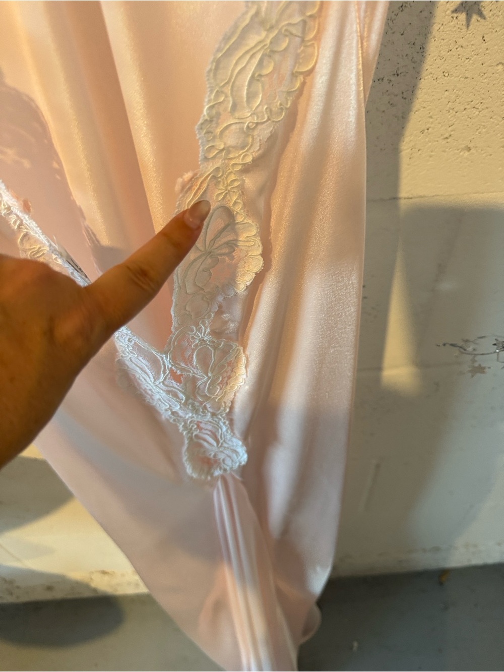 Vintage Bridal The Jessica Lynn Collection Silky Lace-Trim Slip Nightgown - - Picture 9 of 12